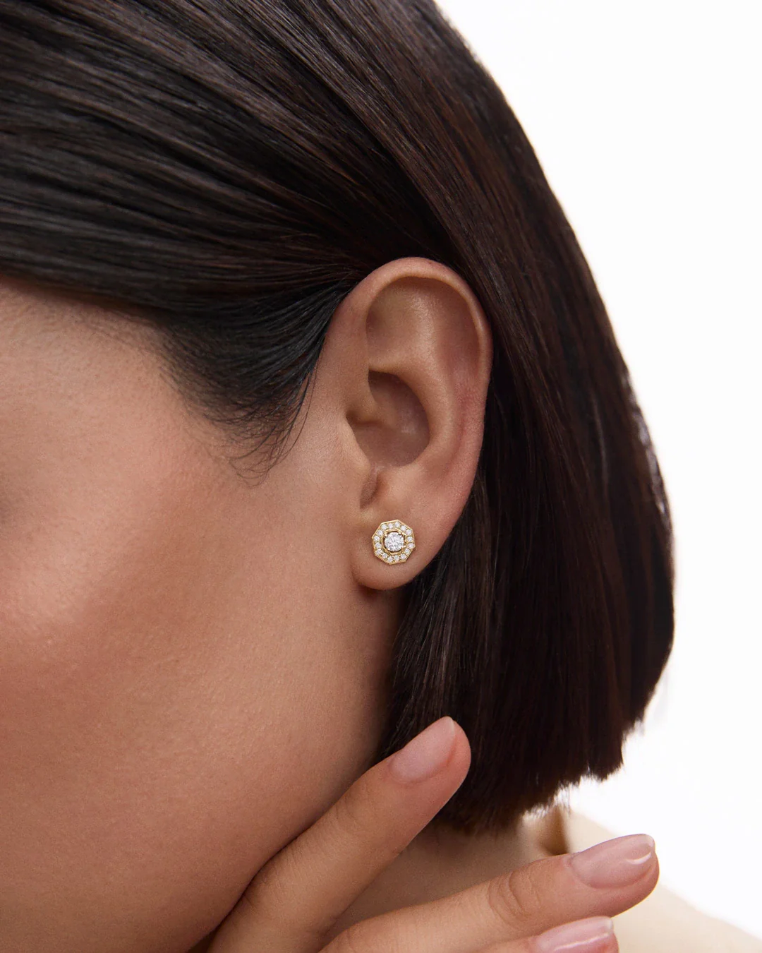 Pendientes Art Deco Belle de Diamantes 0,45 Cts. en Oro Amarillo de 18 Kt - Image 2