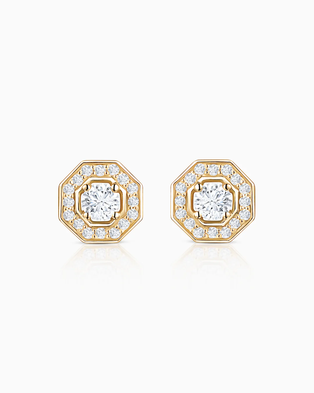 Pendientes Art Deco Belle de Diamantes 0,45 Cts. en Oro Amarillo de 18 Kt - Image 4