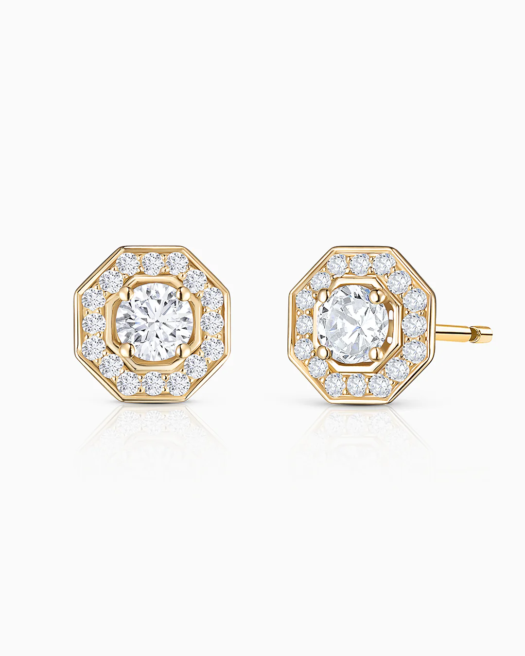 Pendientes Art Deco Belle de Diamantes 0,60 Cts. en Oro Amarillo de 18 Kt