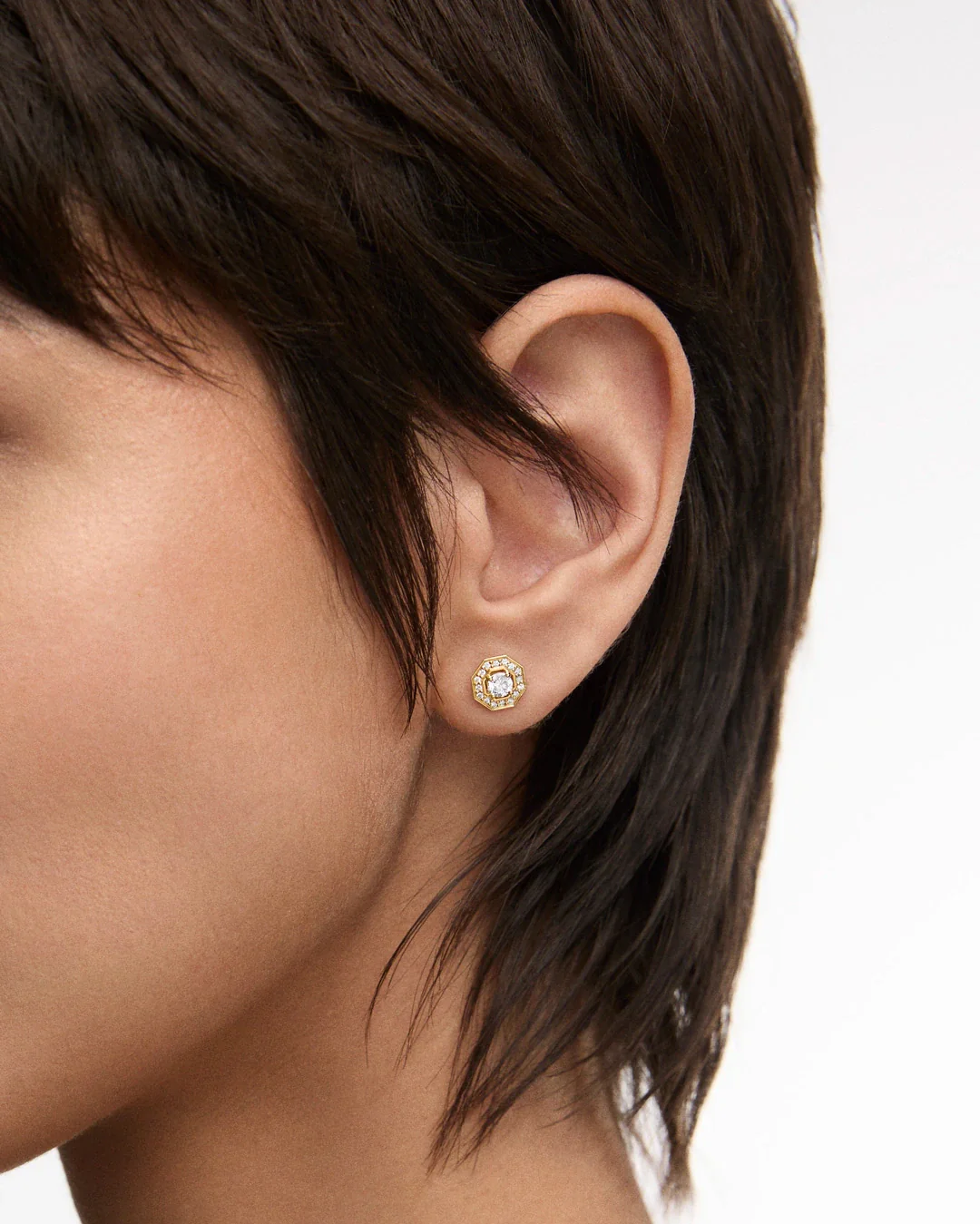 Pendientes Art Deco Belle de Diamantes 0,60 Cts. en Oro Amarillo de 18 Kt - Image 2