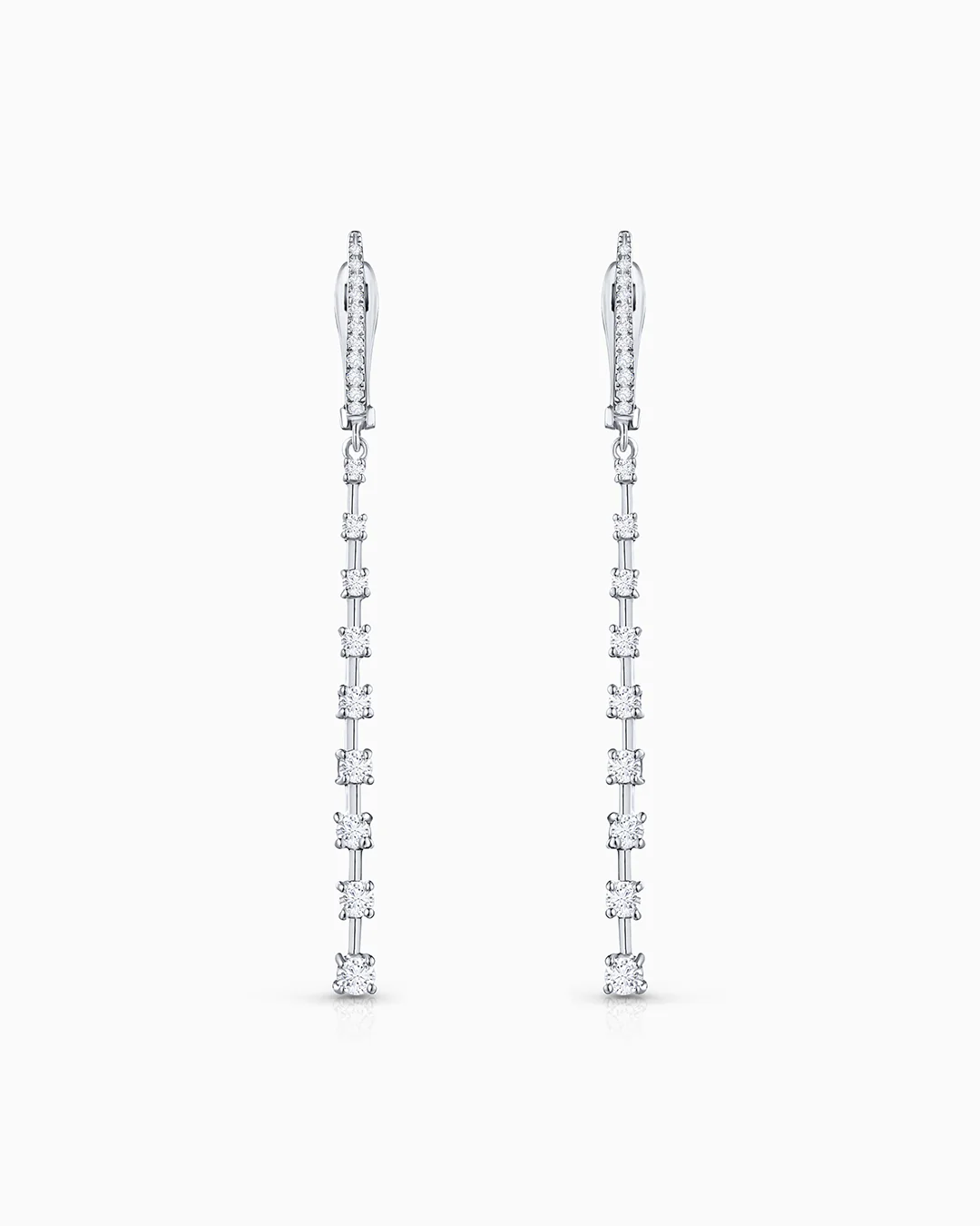 Pendientes Blanche de Diamantes en Oro Blanco de 18 Kt - Image 3