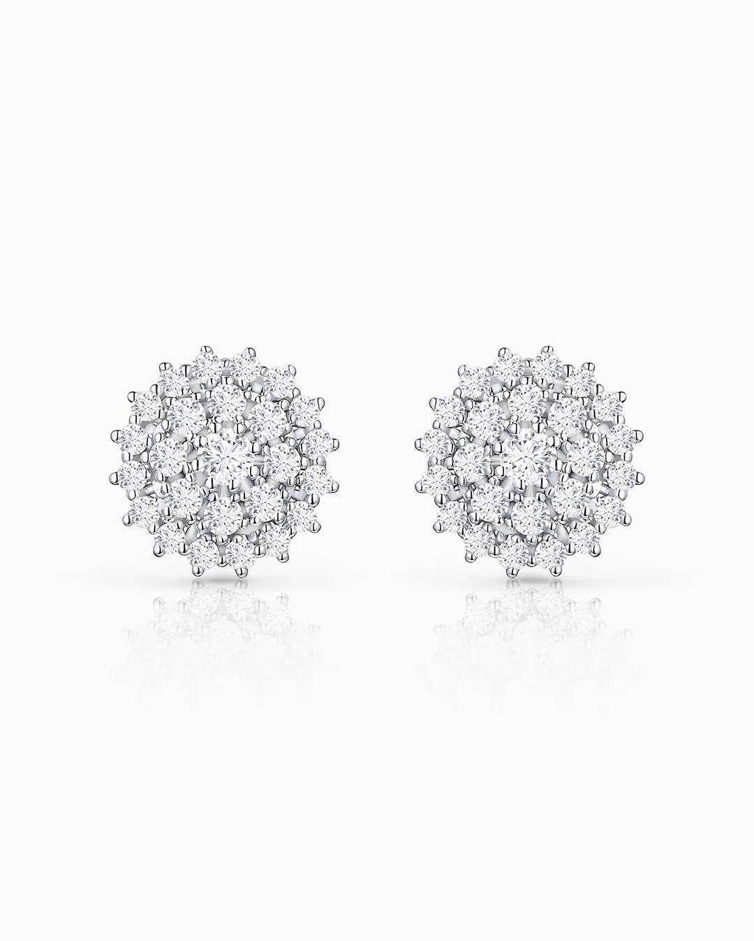 Pendientes Blossom de Diamantes en Oro Blanco de 18 Kt - Image 4