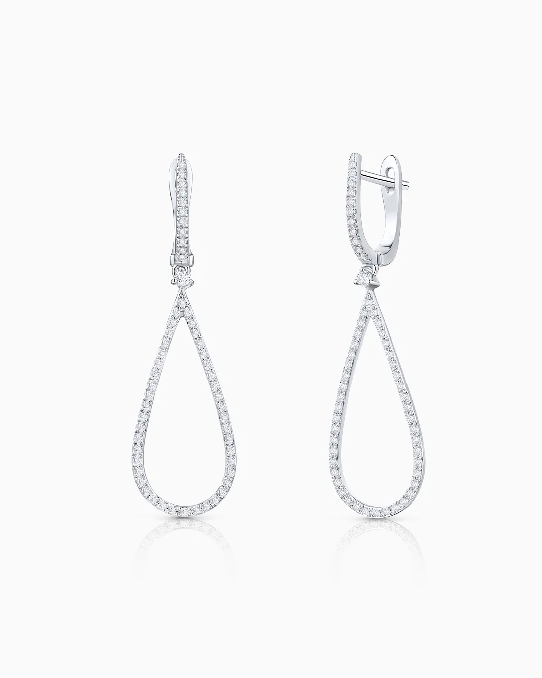 Pendientes Camille de Diamantes en Oro Blanco de 18 Kt