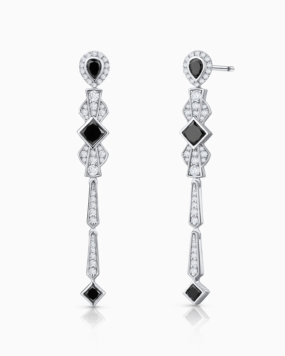 Pendientes Celeste de Diamantes en Oro Blanco de 18 kt