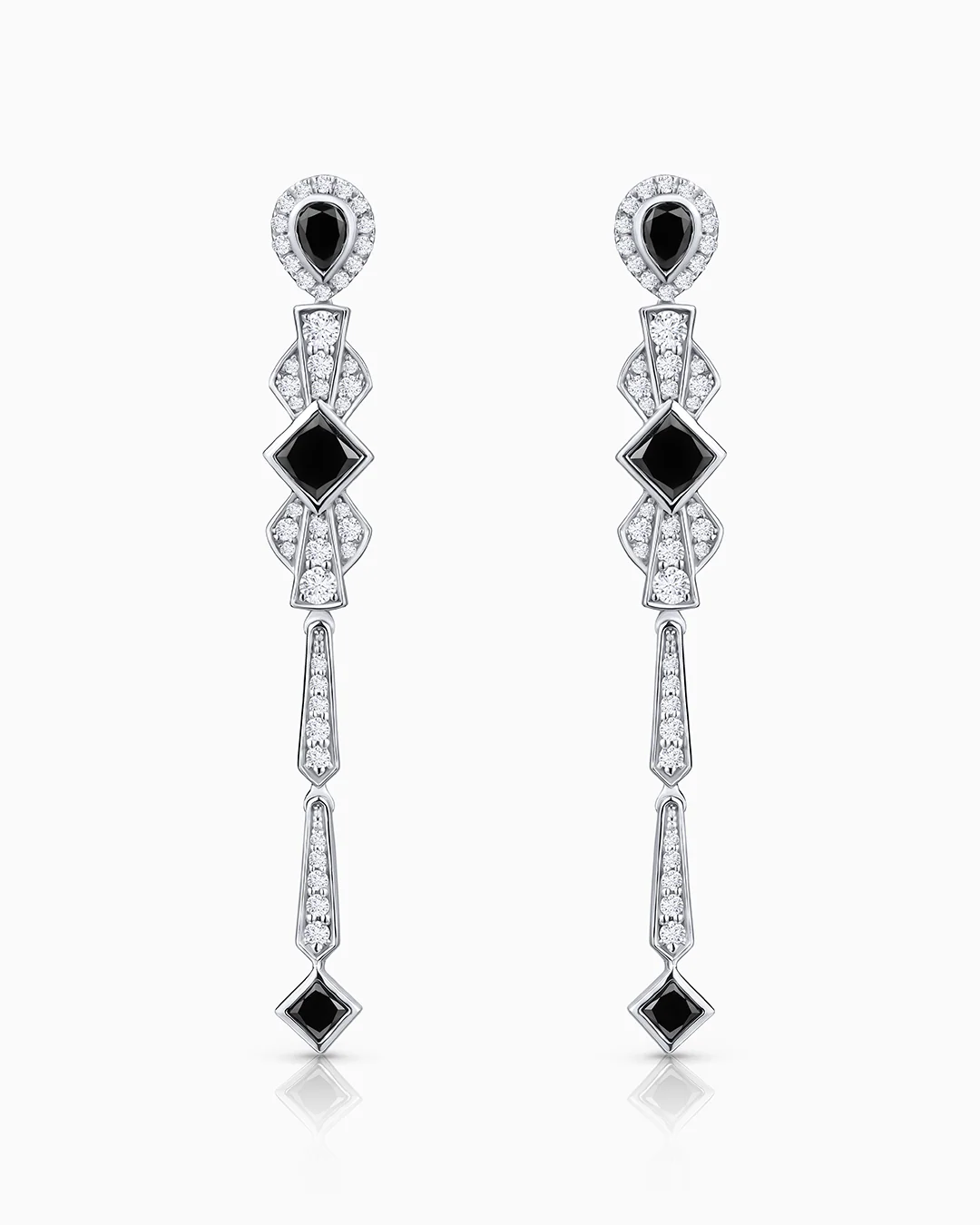 Pendientes Celeste de Diamantes en Oro Blanco de 18 kt - Image 4