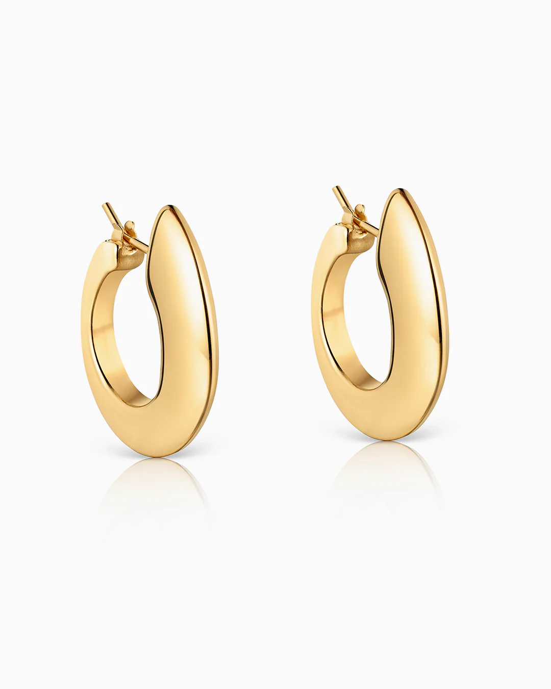 Pendientes Cloud de Aro en Oro Amarillo de 18 Kt - Image 3