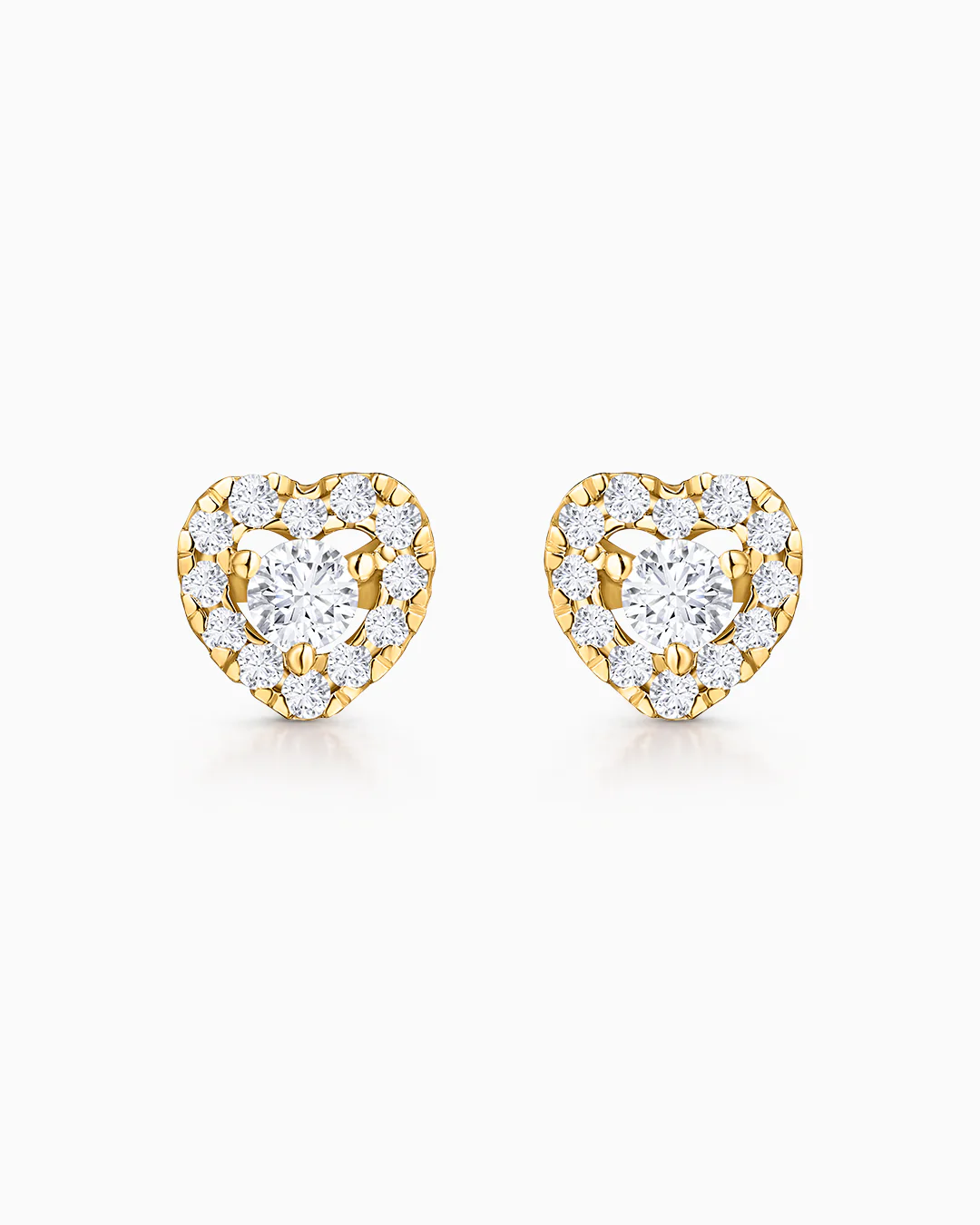 Pendientes Corazón Ariadne de Diamantes en Oro Amarillo de 18 Kt - Image 4
