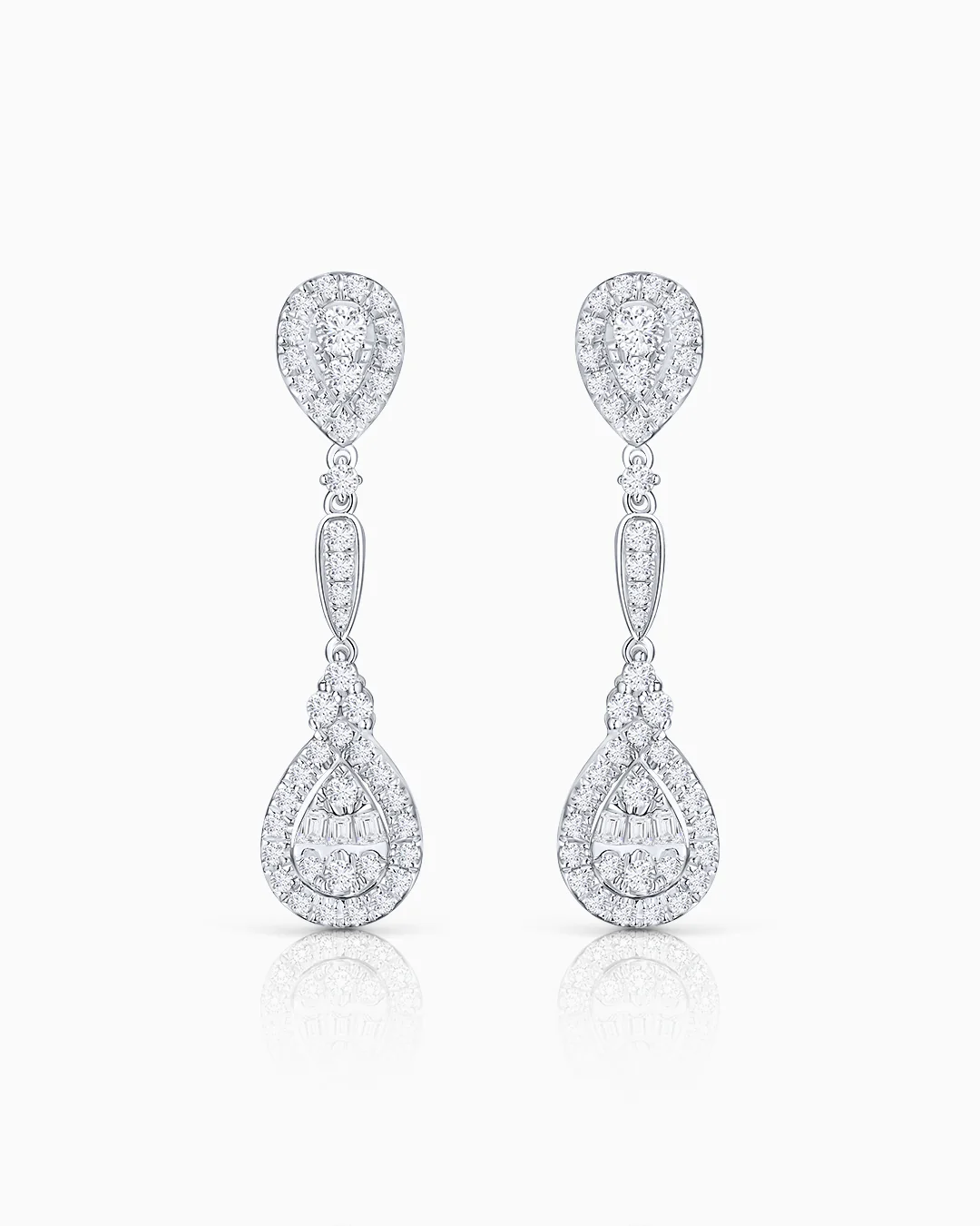 Pendientes Cressida de Diamantes en Oro Blanco de 18 Kt - Image 4