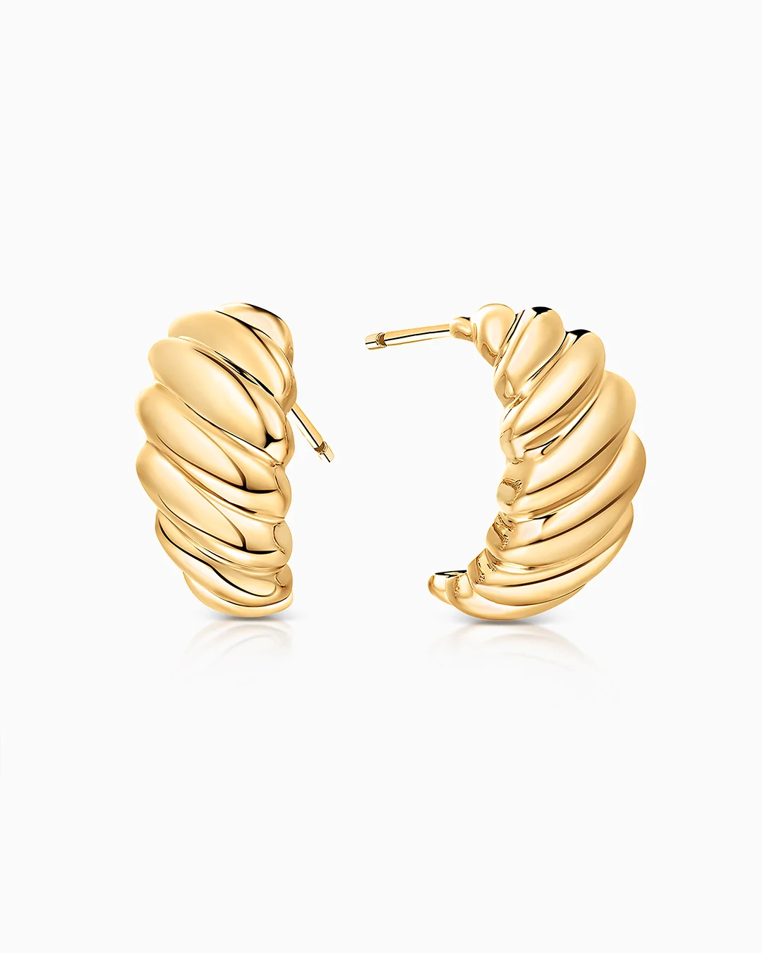 Pendientes Duomo Twist en Oro Amarillo de 18 Kt