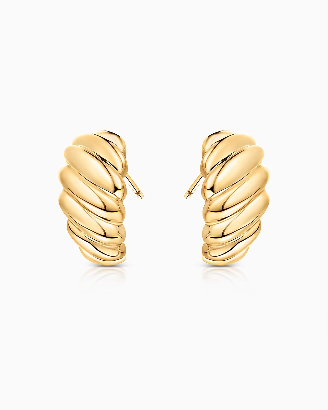 Pendientes Duomo Twist en Oro Amarillo de 18 Kt - Image 4
