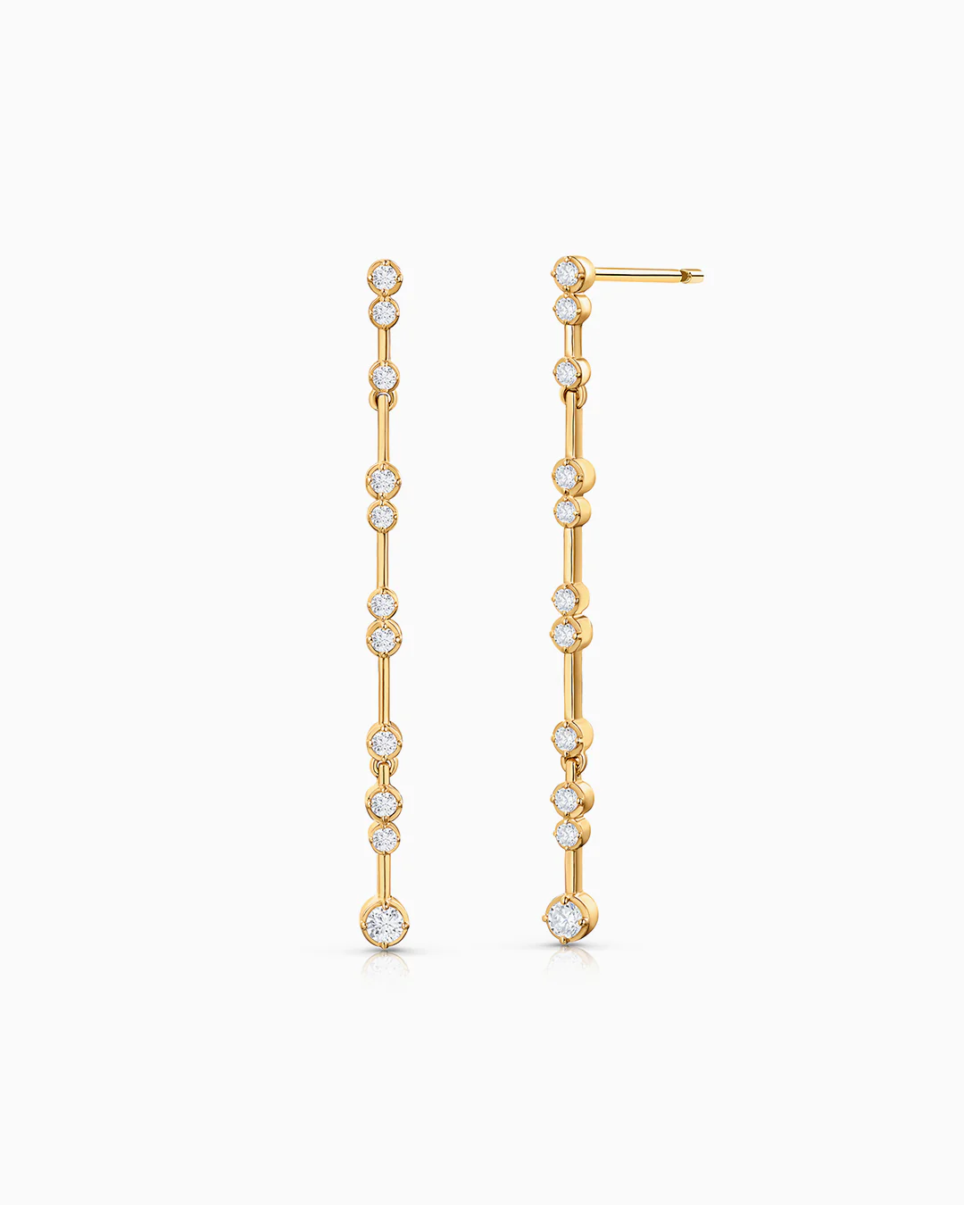 Pendientes Elysia de Diamantes en Oro Amarillo de 18 Kt