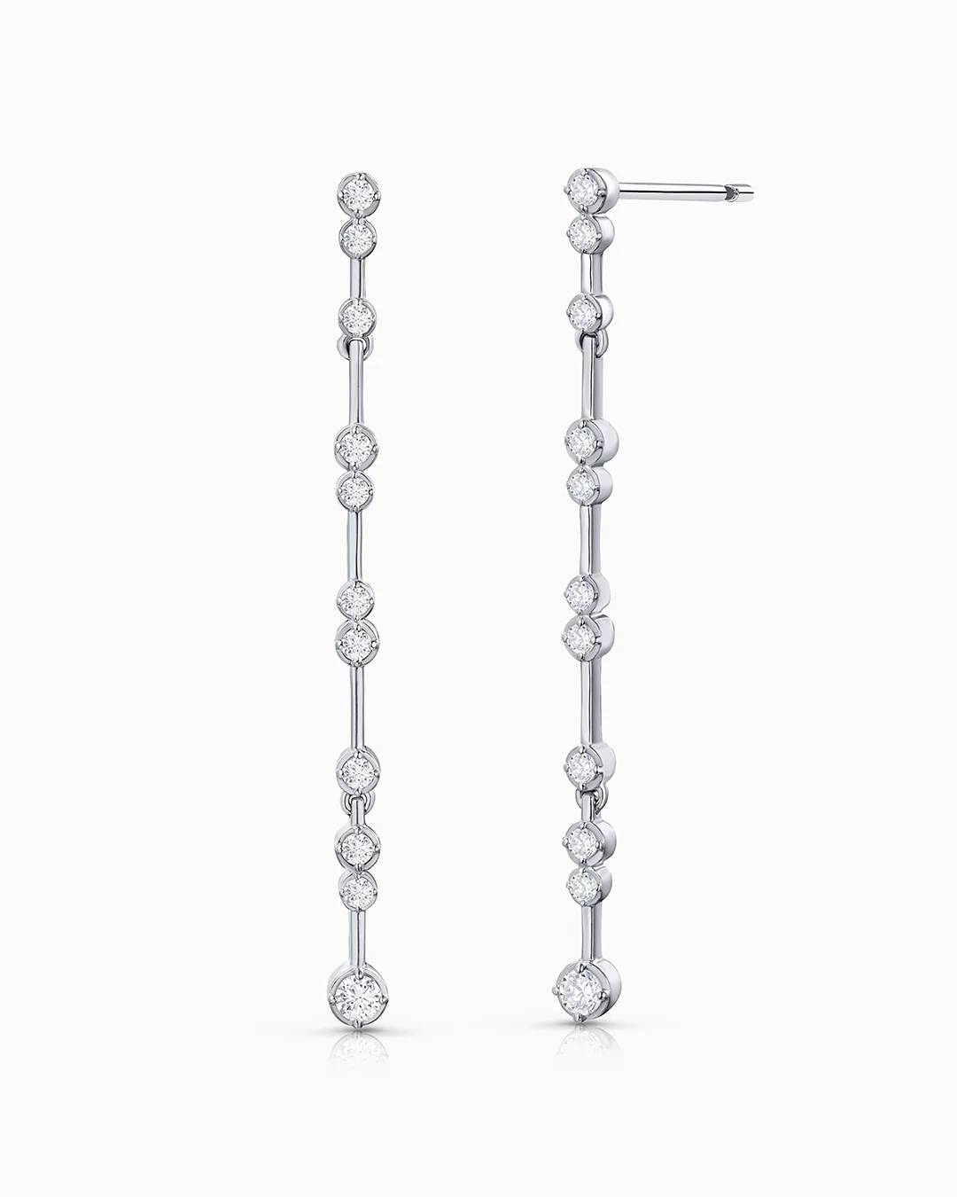 Pendientes Elysia de Diamantes en Oro Blanco de 18 Kt