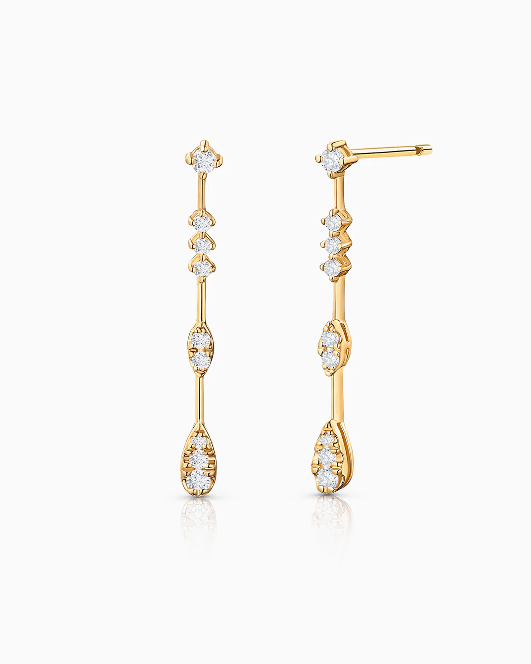 Pendientes Elysia Soirée de Diamantes en Oro Amarillo de 18 Kt