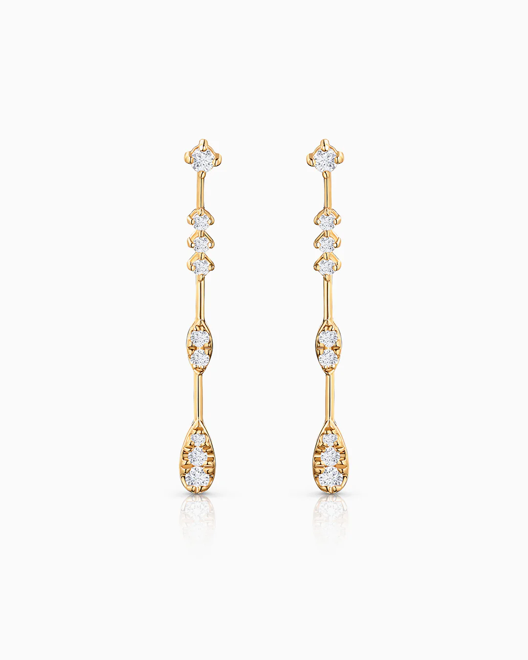 Pendientes Elysia Soirée de Diamantes en Oro Amarillo de 18 Kt - Image 3