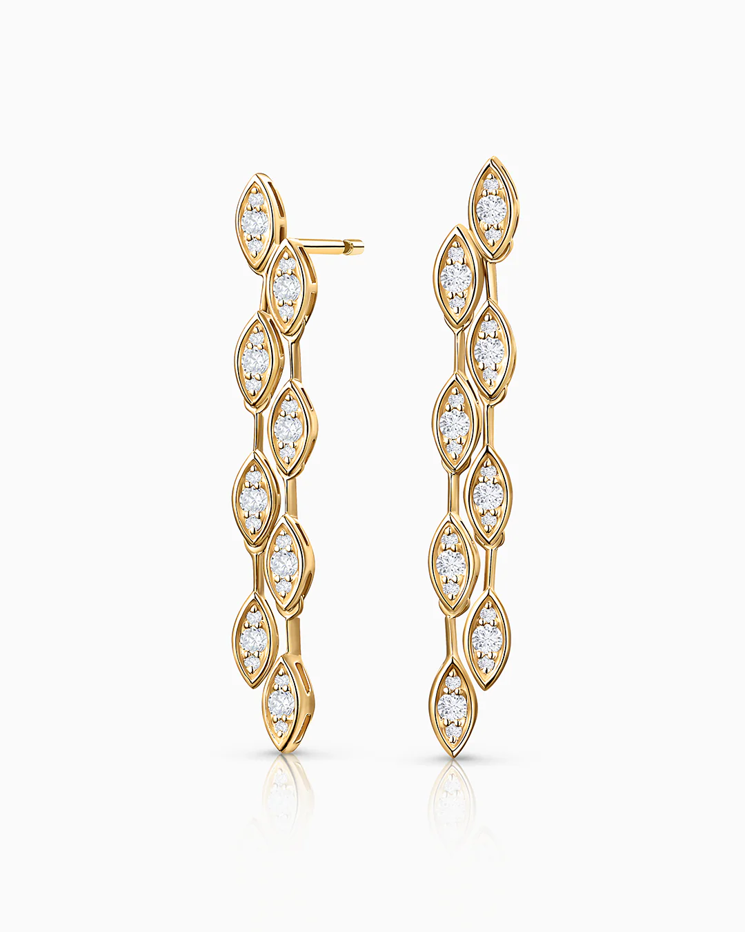 Pendientes Ember de Diamantes en Oro Amarillo de 18 Kt