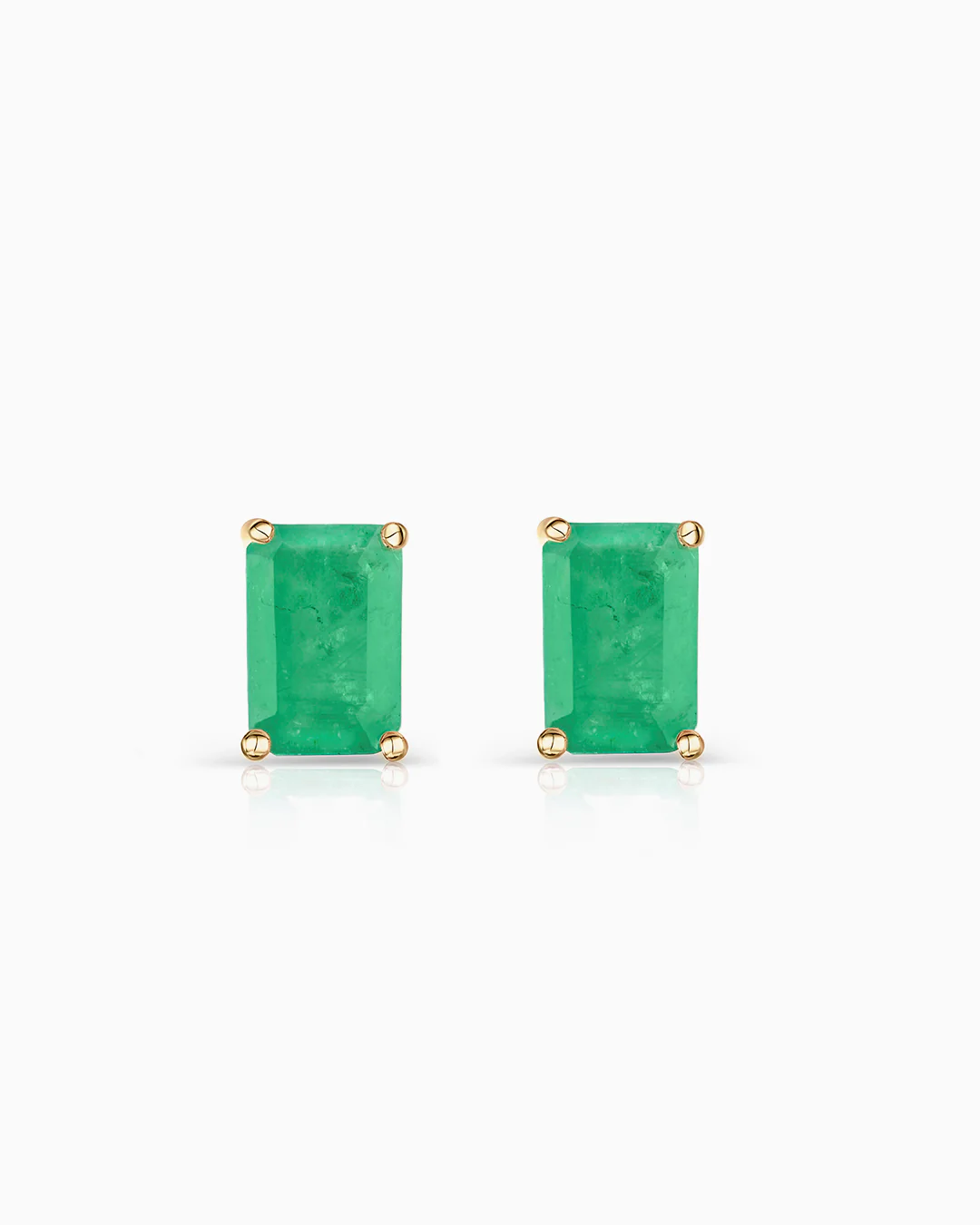 Pendientes de Esmeralda Baguette en Oro Amarillo de 18 Kt - Image 2
