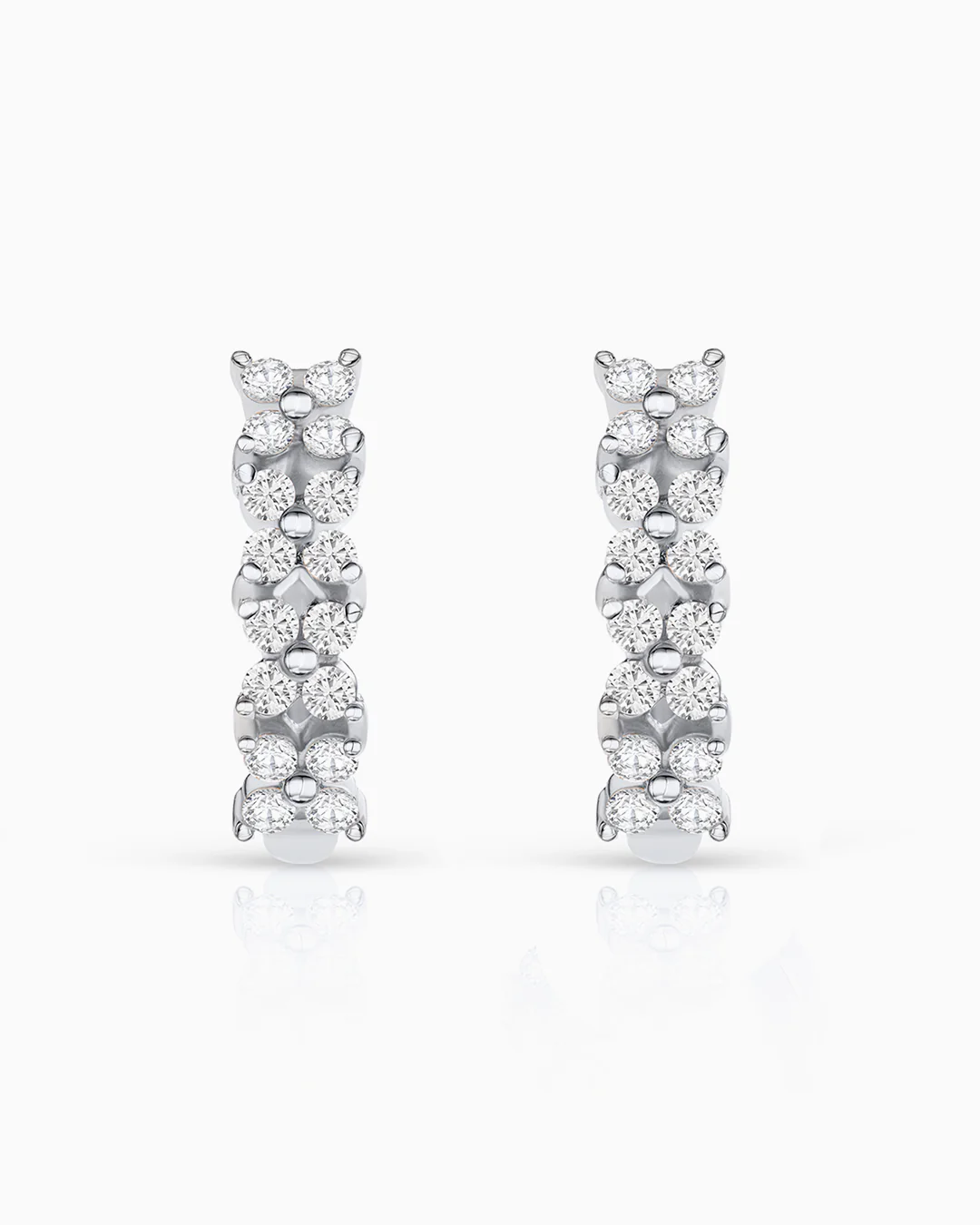 Pendientes Garden de Diamantes en Oro Blanco de 18 Kt - Image 4