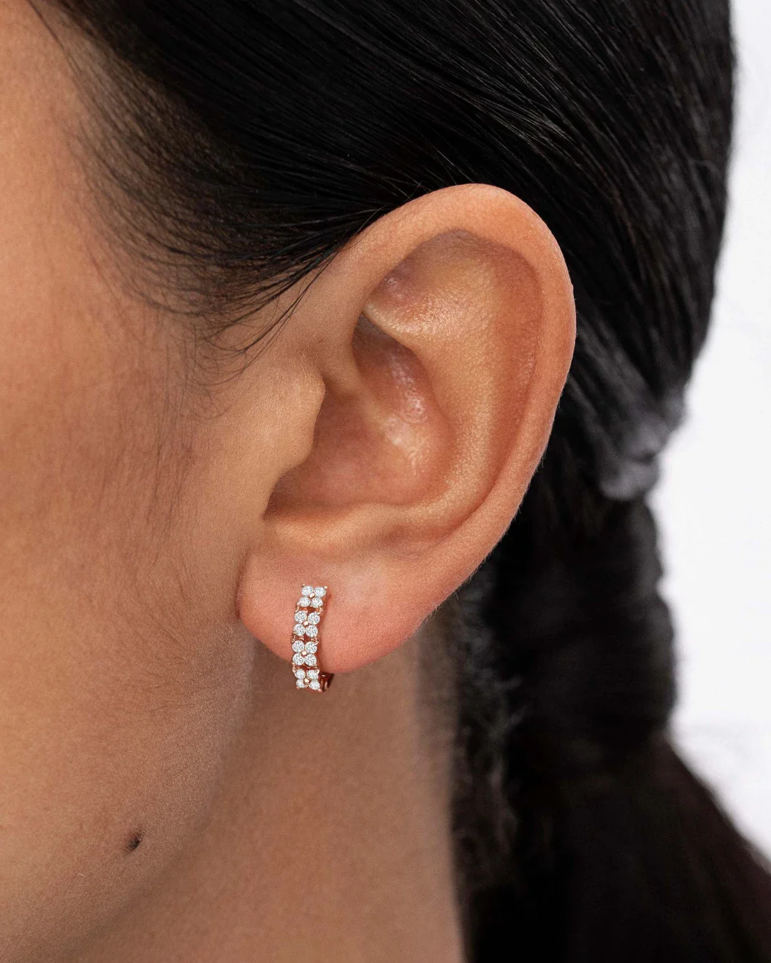 Pendientes Garden de Diamantes en Oro Rosa de 18 Kt - Image 2