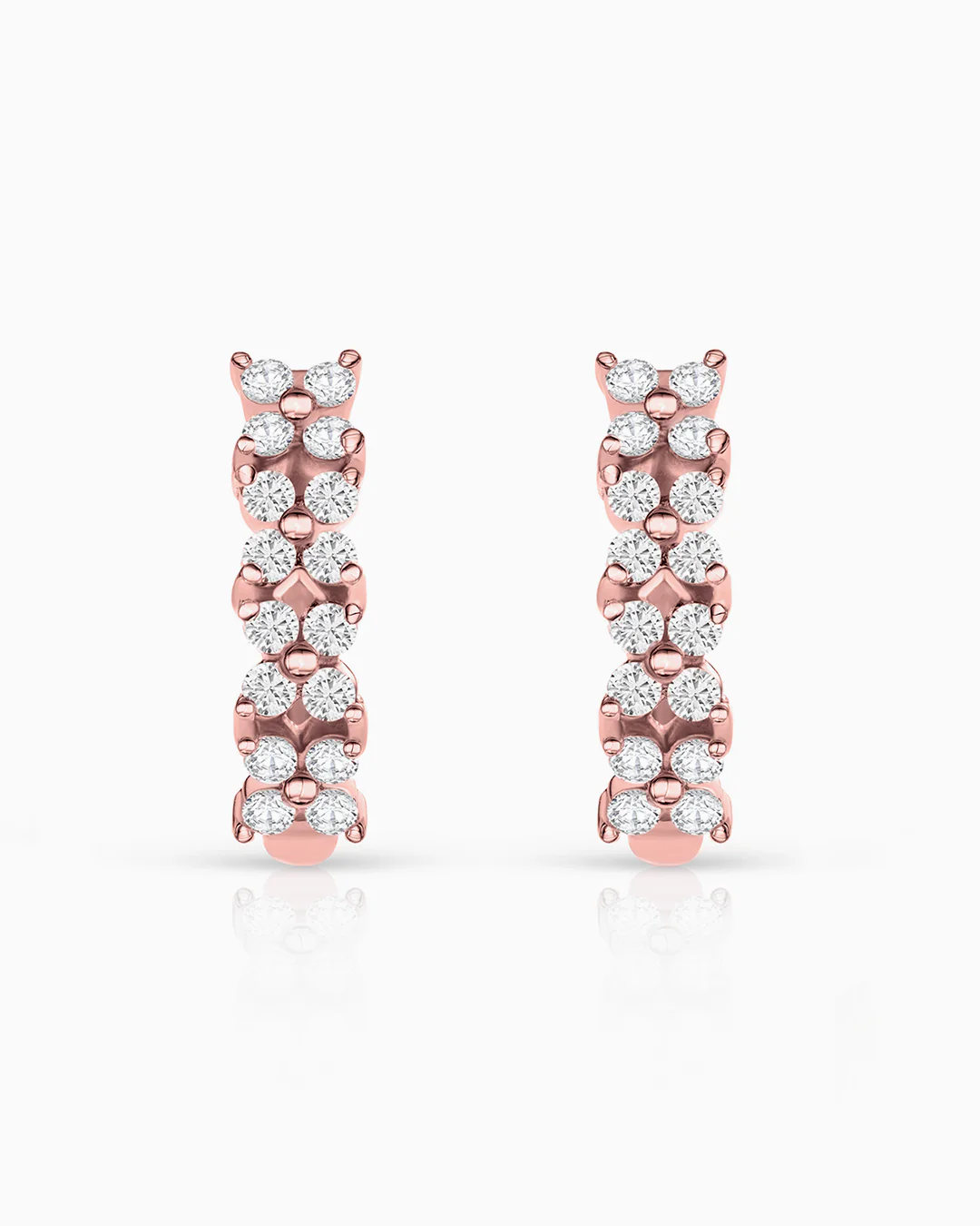 Pendientes Garden de Diamantes en Oro Rosa de 18 Kt - Image 4