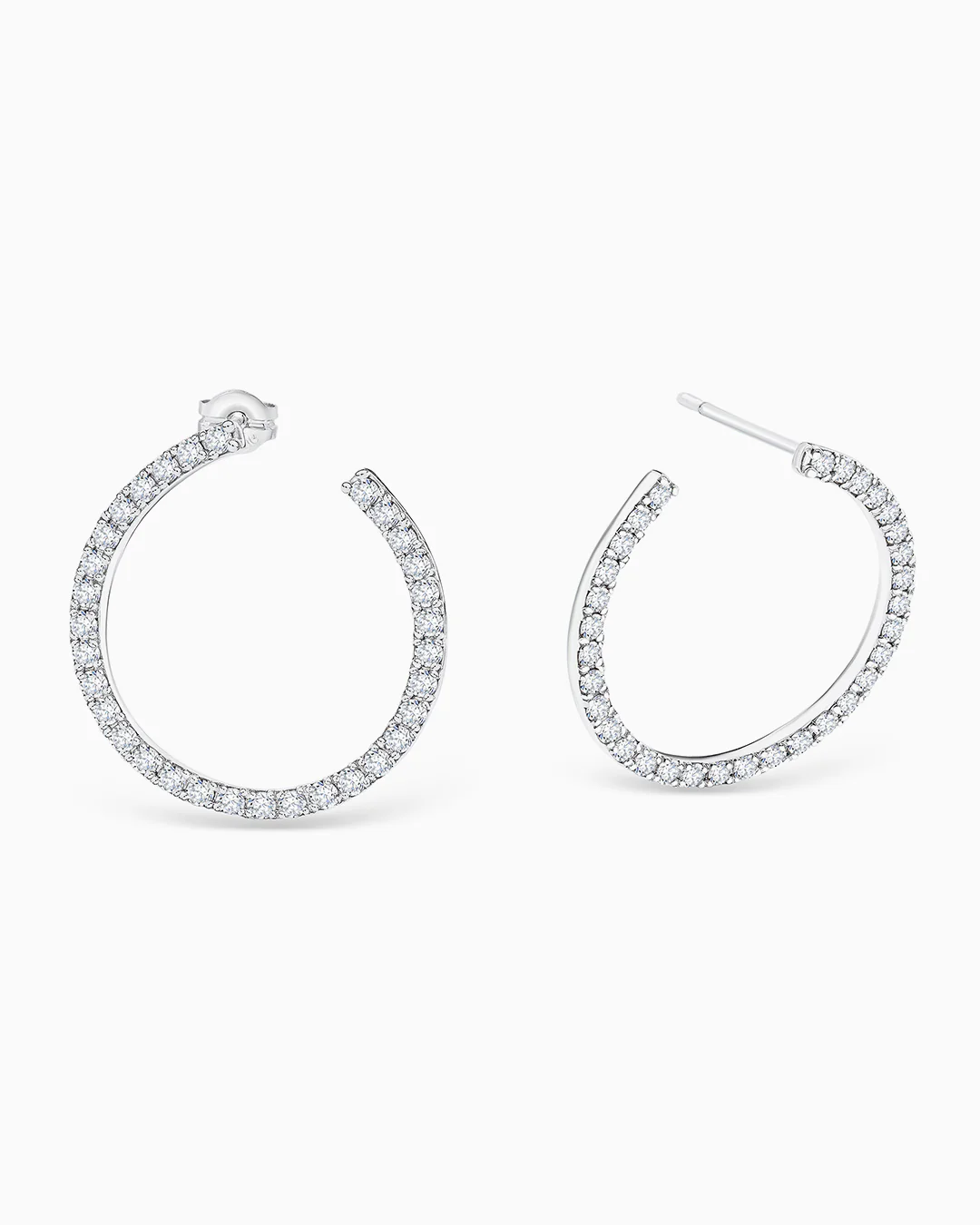 Pendientes Glam Diamonds en Oro Blanco de 18 Kt