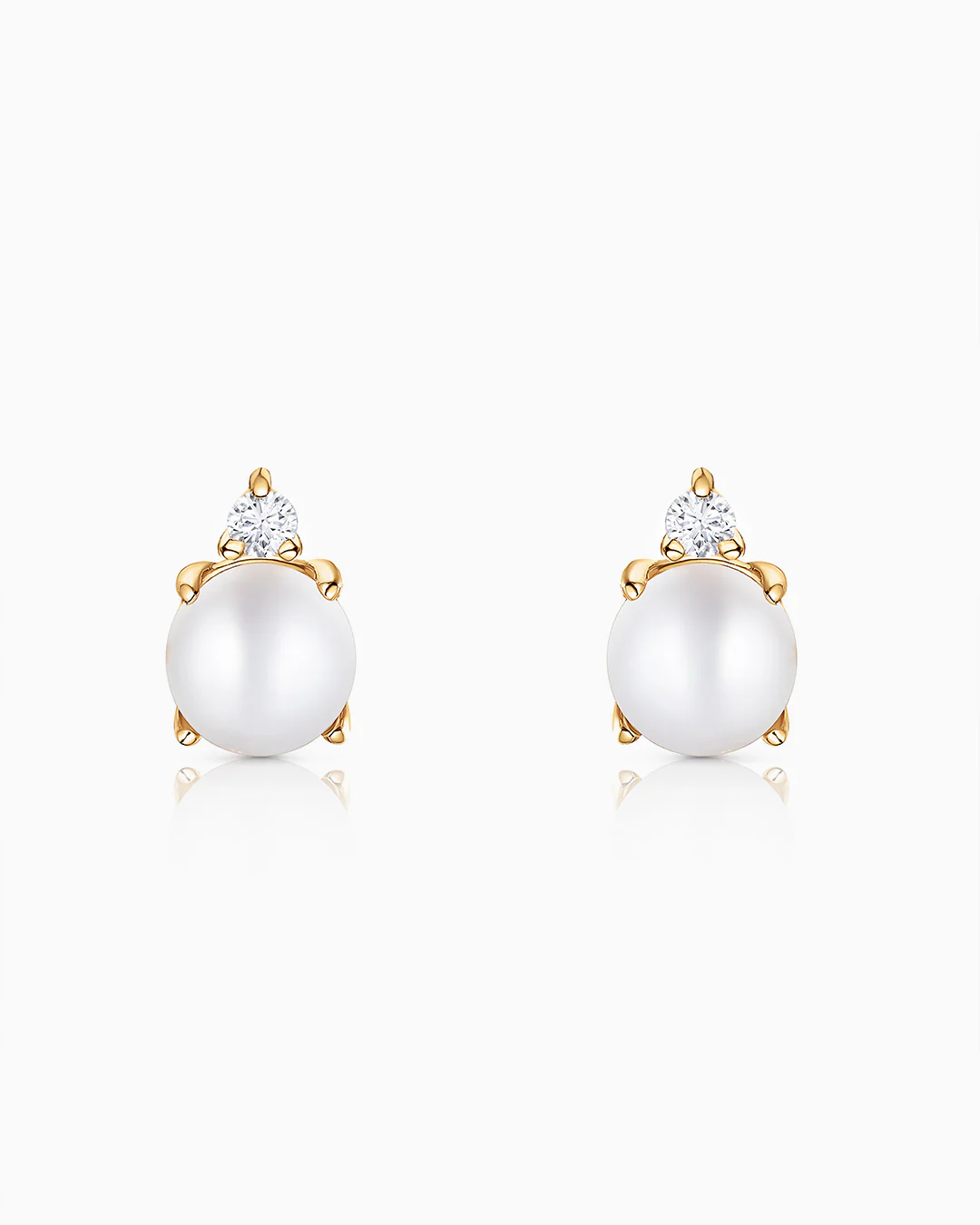 Pendientes Holly de Perlas y Diamantes en Oro Amarillo de 18 Kt - Image 4