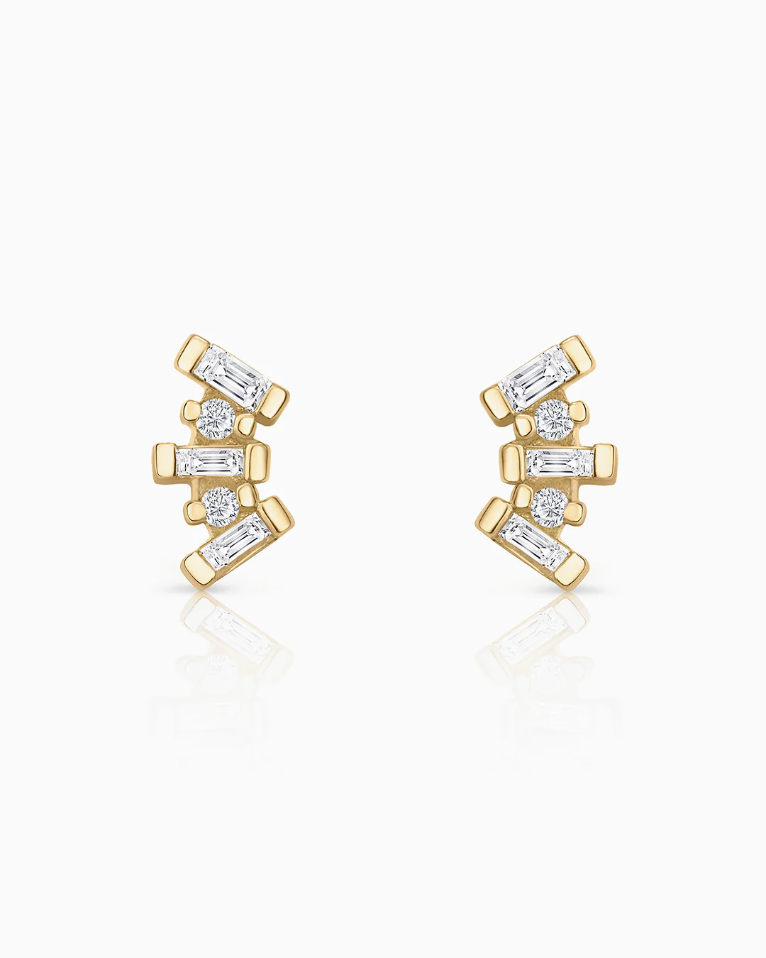 Pendientes Isabelle de Diamantes en Oro Amarillo de 18 Kt