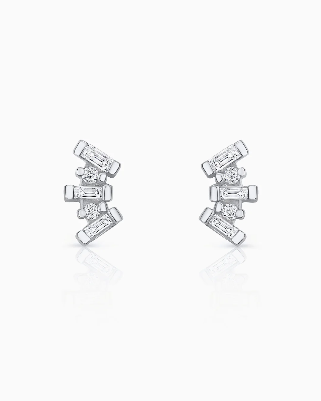 Pendientes Isabelle de Diamantes en Oro Blanco de 18 Kt
