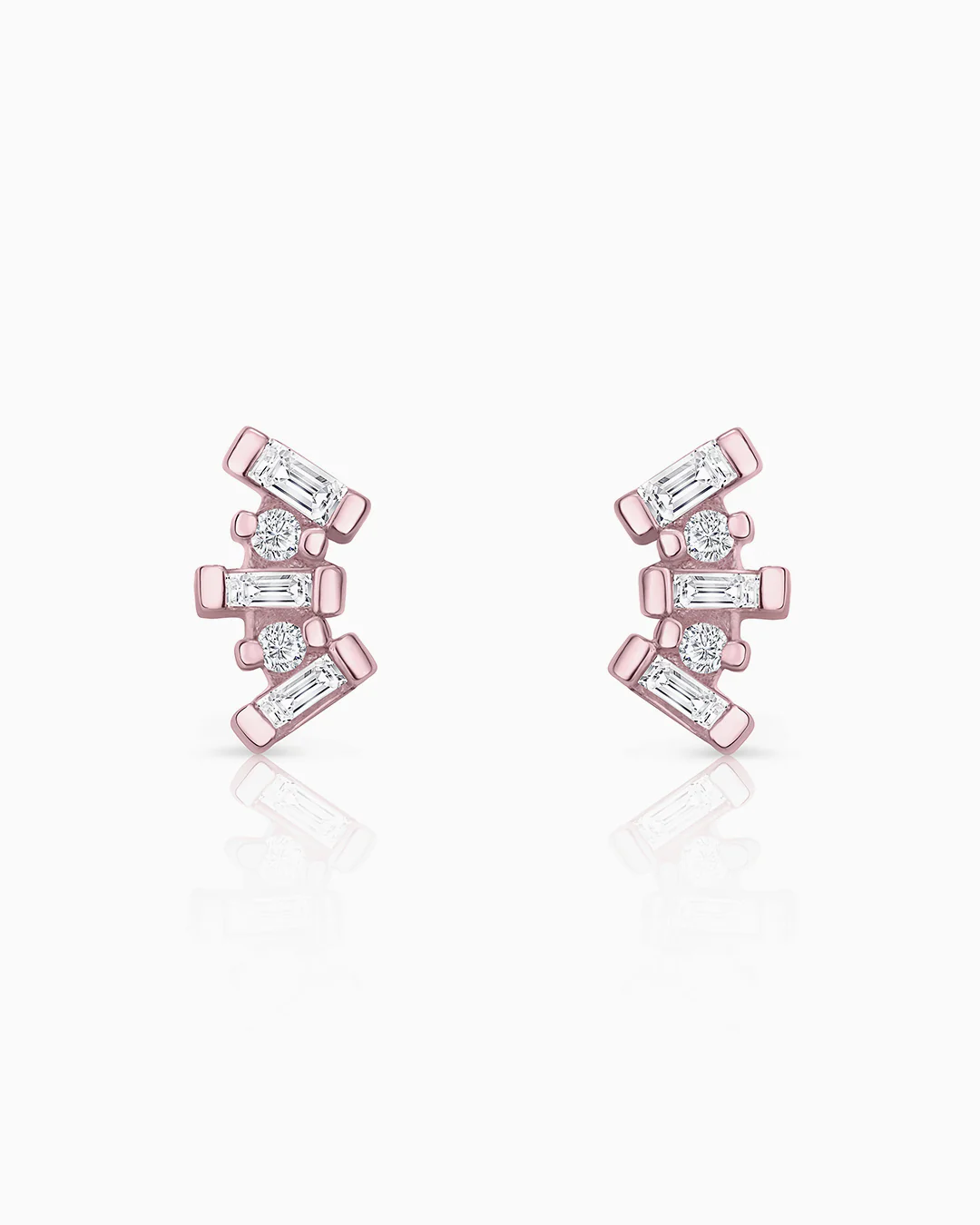 Pendientes Isabelle de Diamantes en Oro Rosa de 18 Kt