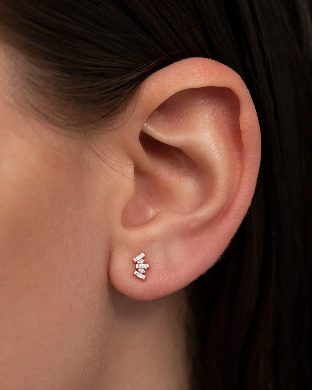 Pendientes Isabelle de Diamantes en Oro Rosa de 18 Kt - Image 2