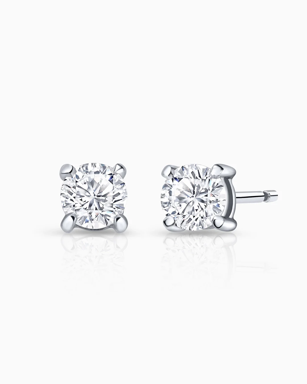 Pendientes Jolie de Diamante en Oro Blanco de 18 Kt