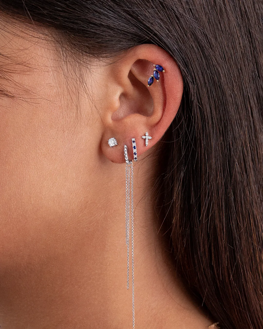 Pendientes Jolie de Diamante en Oro Blanco de 18 Kt - Image 3