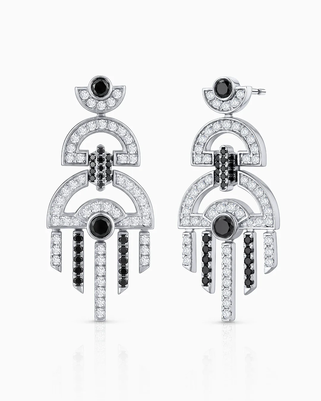 Pendientes Josephine de Diamantes en Oro Blanco de 18 kt