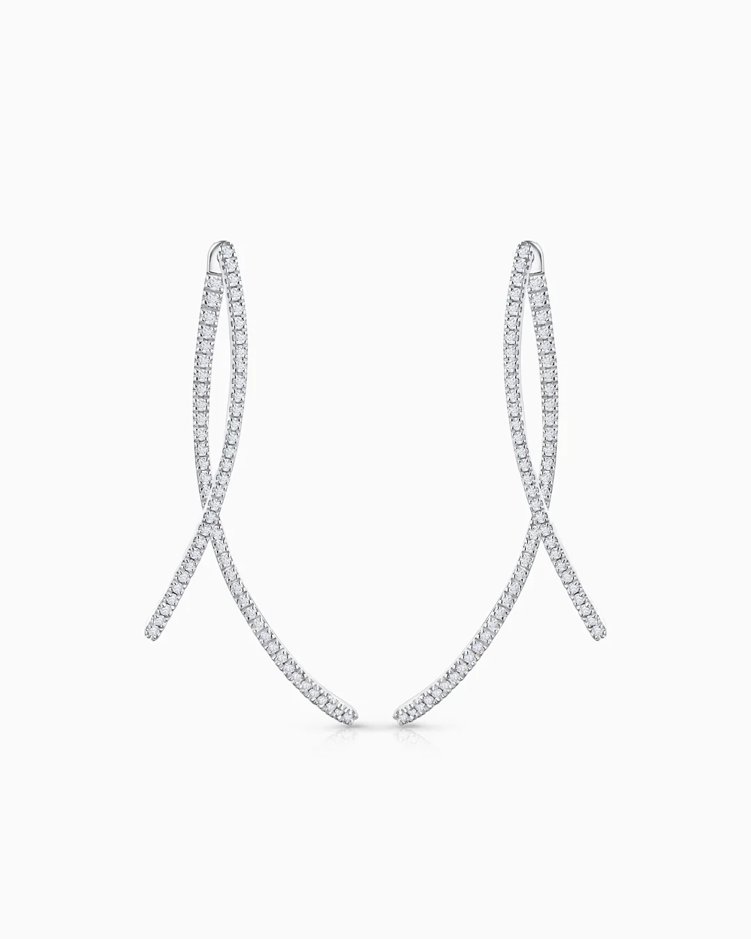 Pendientes Lina de Diamantes en Oro Blanco de 18 Kt - Image 4