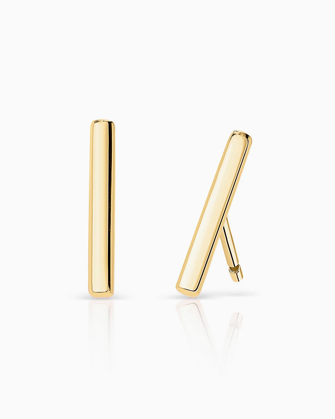 Pendientes Line en Oro Amarillo de 18 Kt