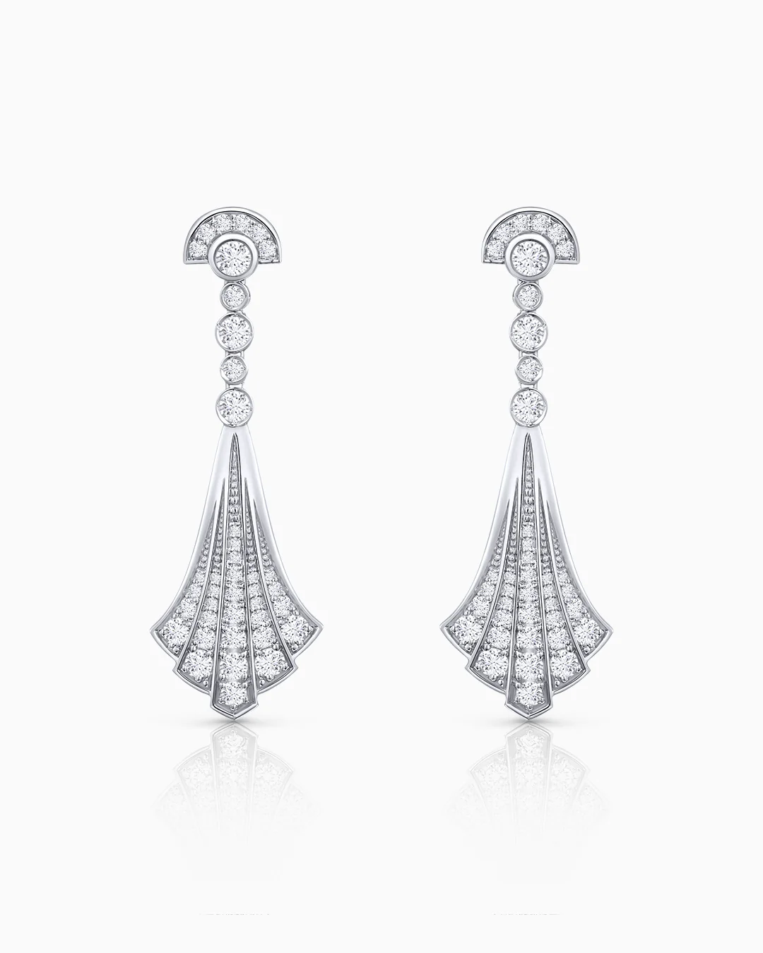 Pendientes Louise de Diamantes en Oro Blanco de 18 Kt - Image 3