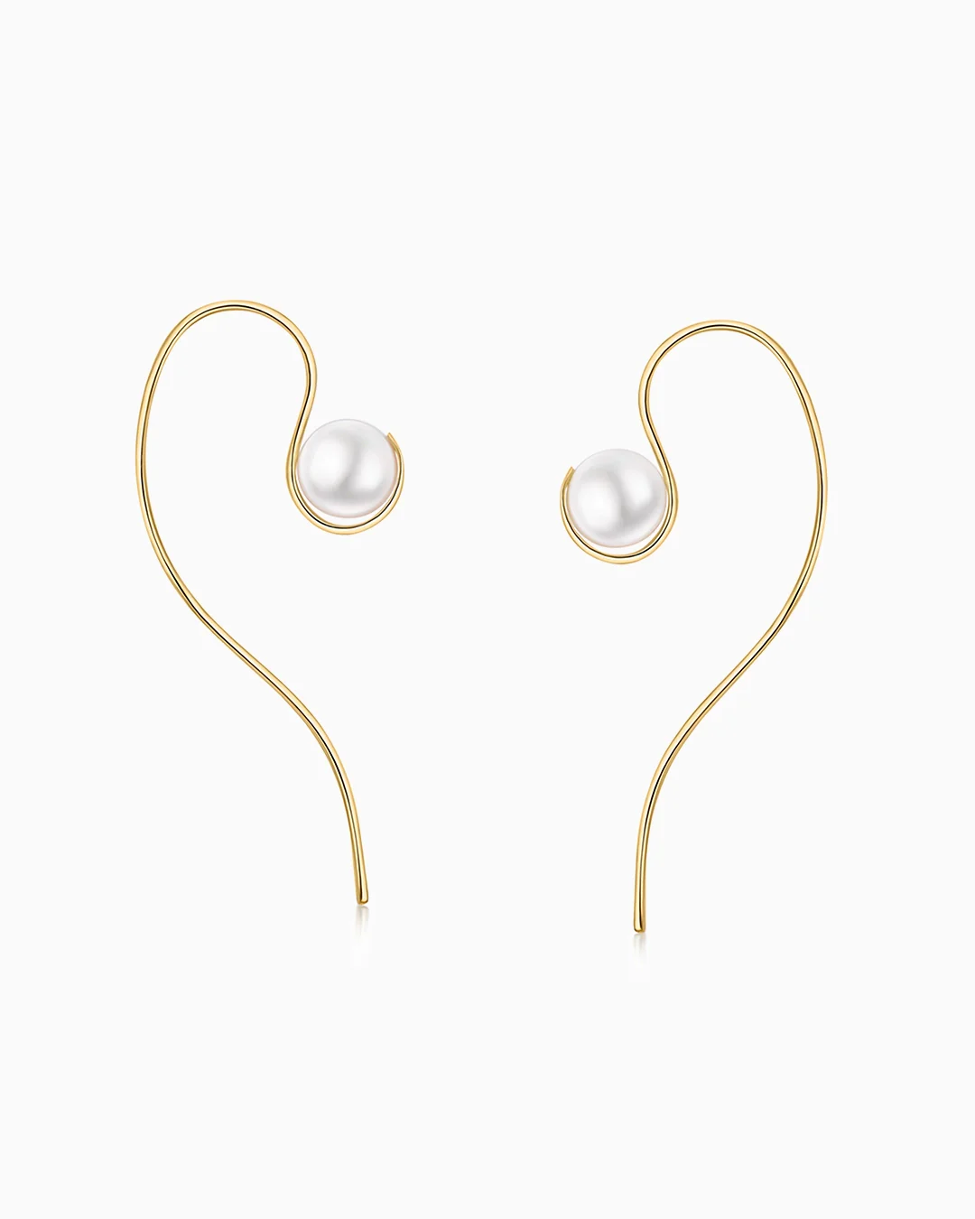 Pendientes Love Pearls en Oro Amarillo de 18 Kt - Image 3