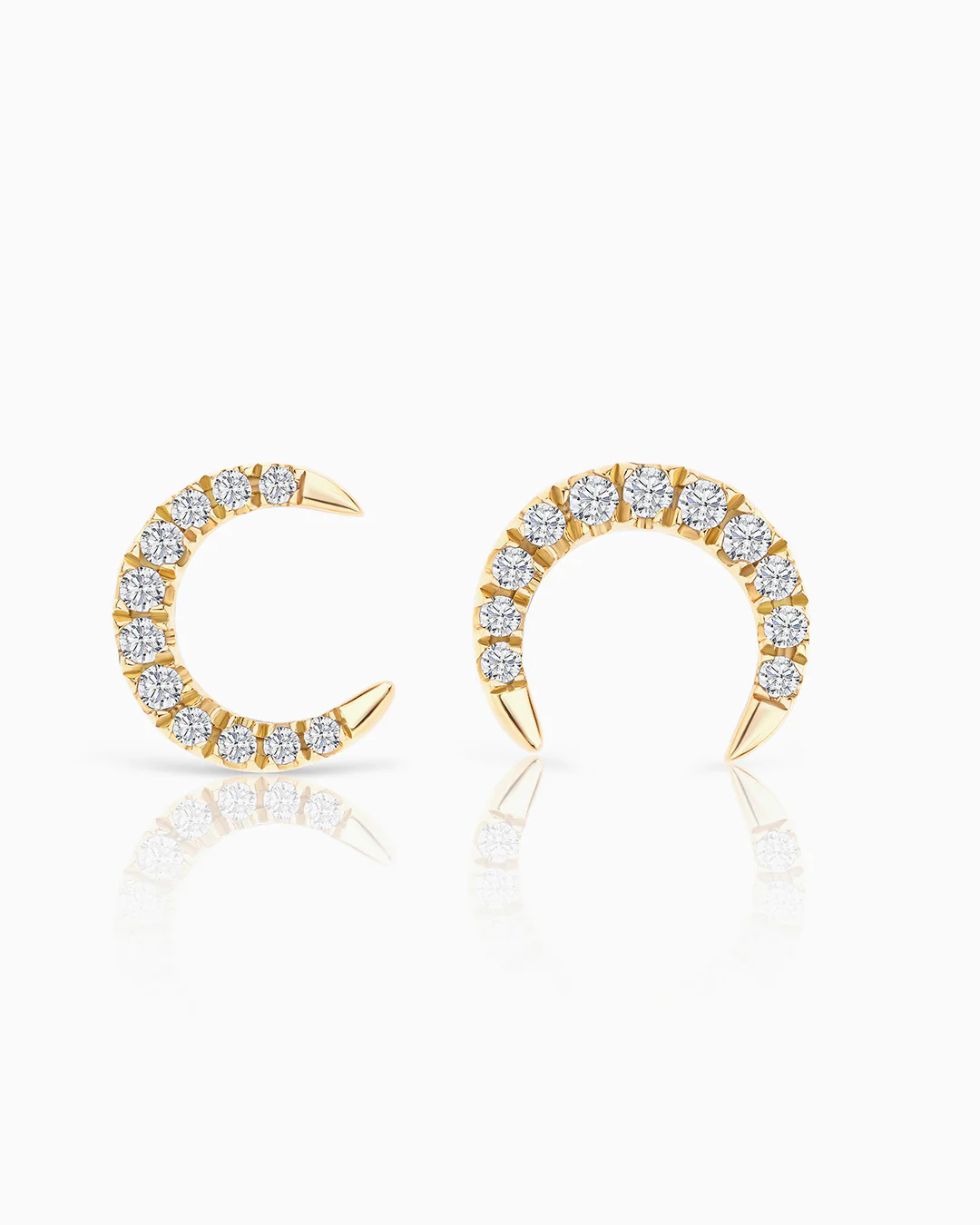 Pendientes Luna Moon Diamonds en Oro Amarillo de 18 Kt - Image 4