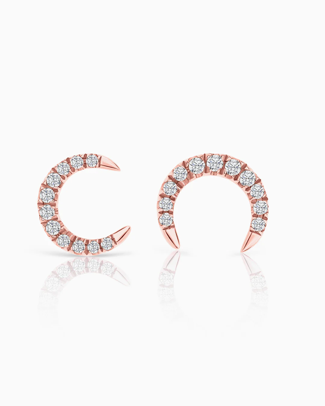 Pendientes Luna Moon Diamonds en Oro Rosa de 18 Kt - Image 4