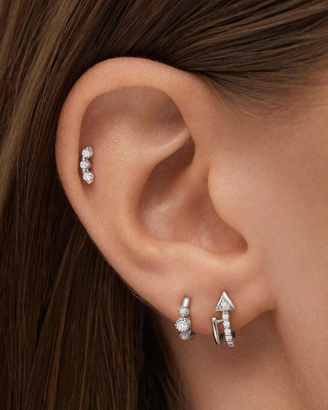 Pendientes Lurte de Diamantes en Oro Blanco de 18 Kt - Image 3