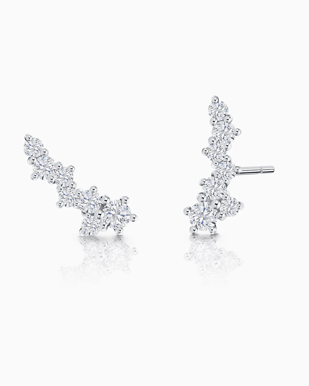 Pendientes Luz de Luna de Diamantes en Oro Blanco de 18 Kt - Image 4