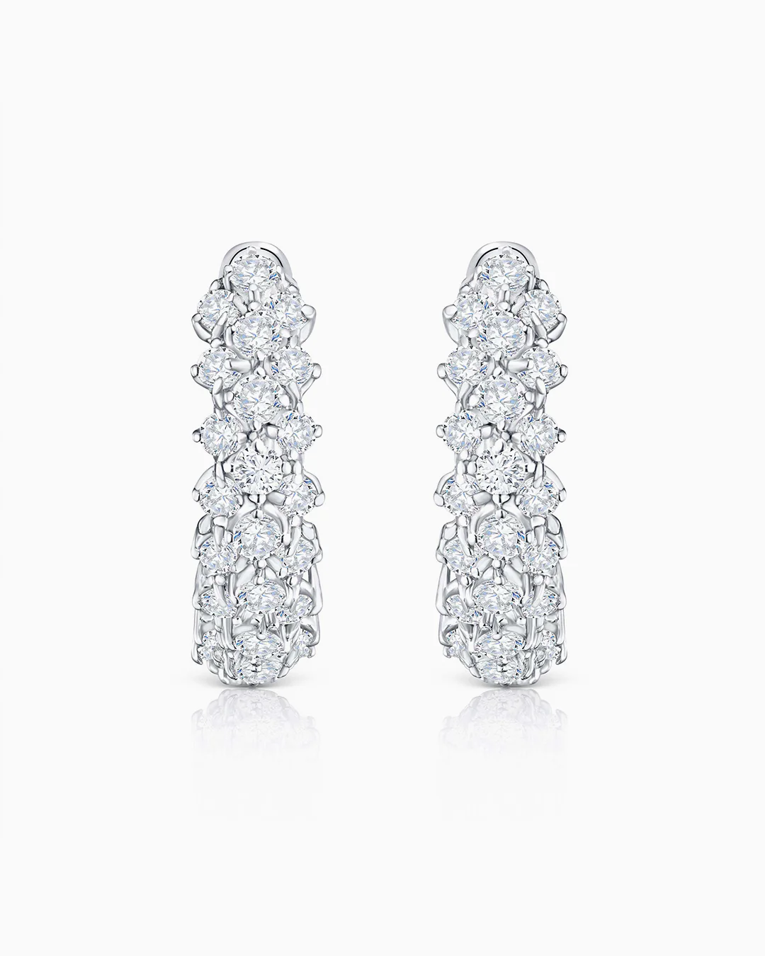 Pendientes Luz de Luna Sideral de Diamantes en Oro Blanco de 18 Kt - Image 4