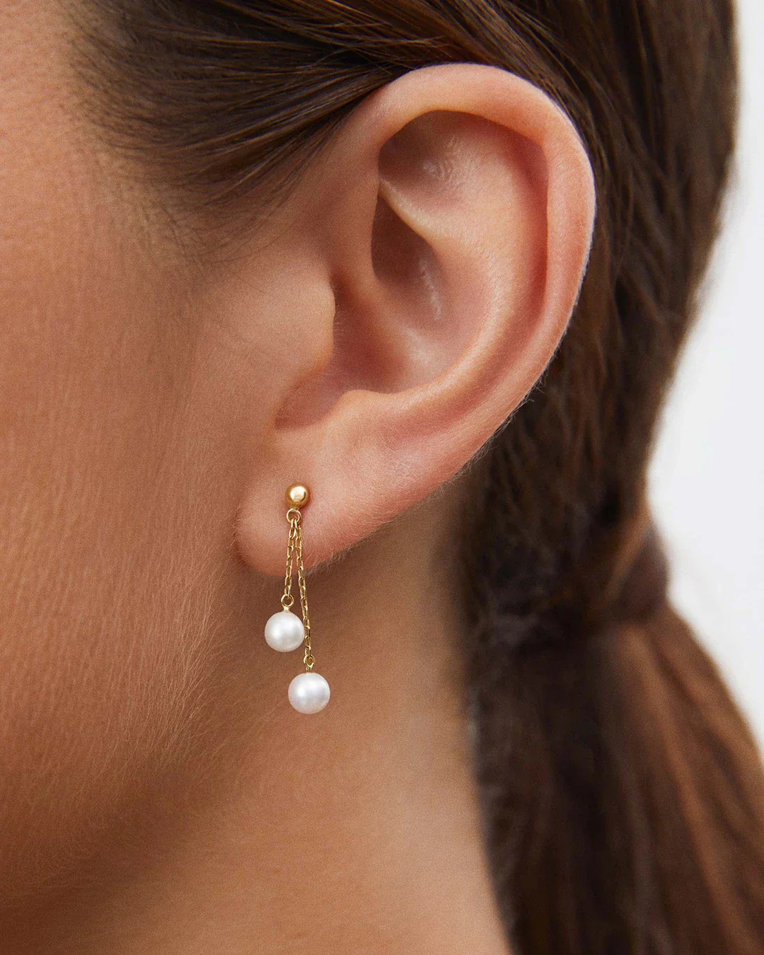 Pendientes Mabi Blet Drops de Perlas en Oro Amarillo de 18 Kt - Image 2