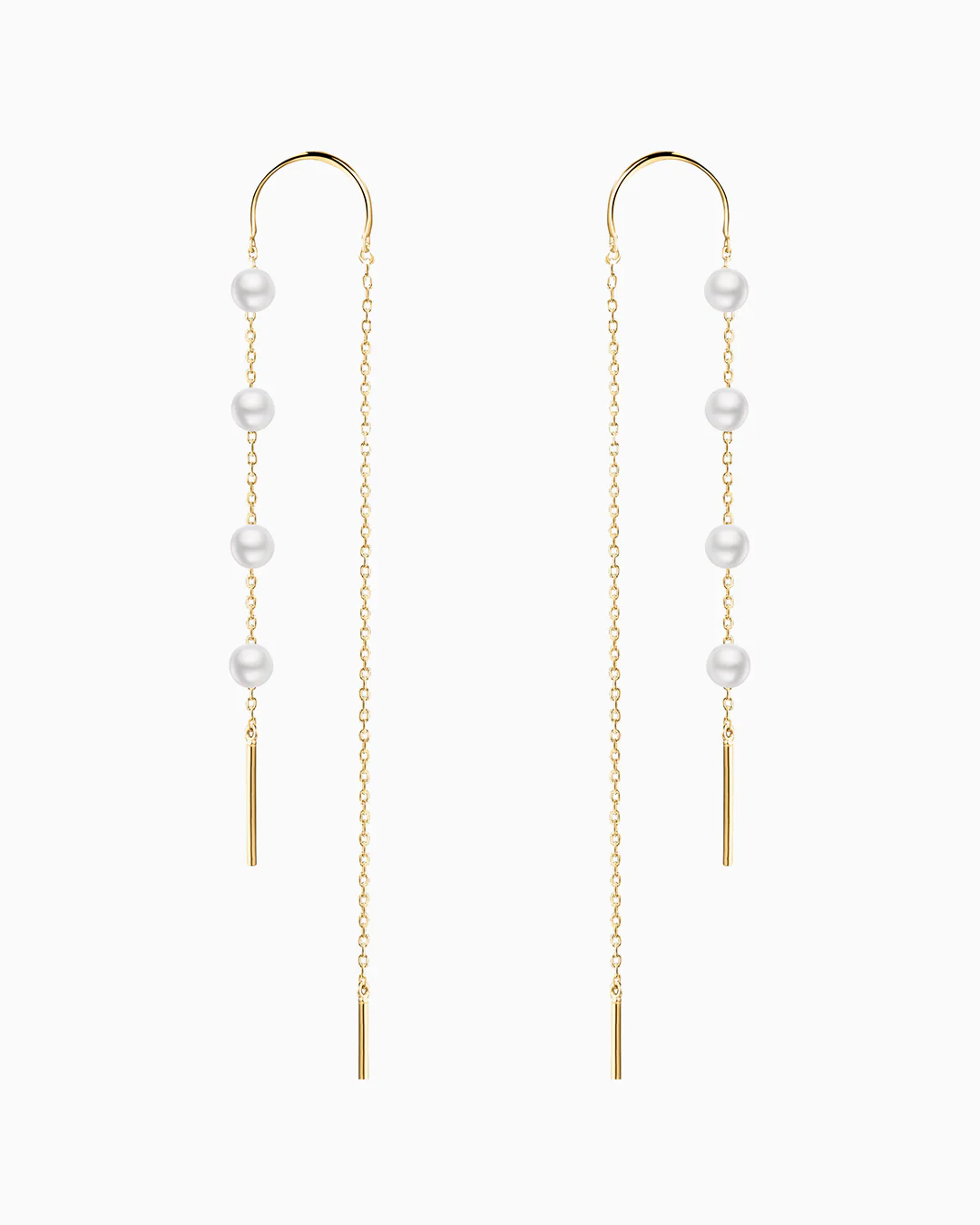 Pendientes Mabi Blet Pendulum de Perlas en Oro Amarillo de 18 Kt