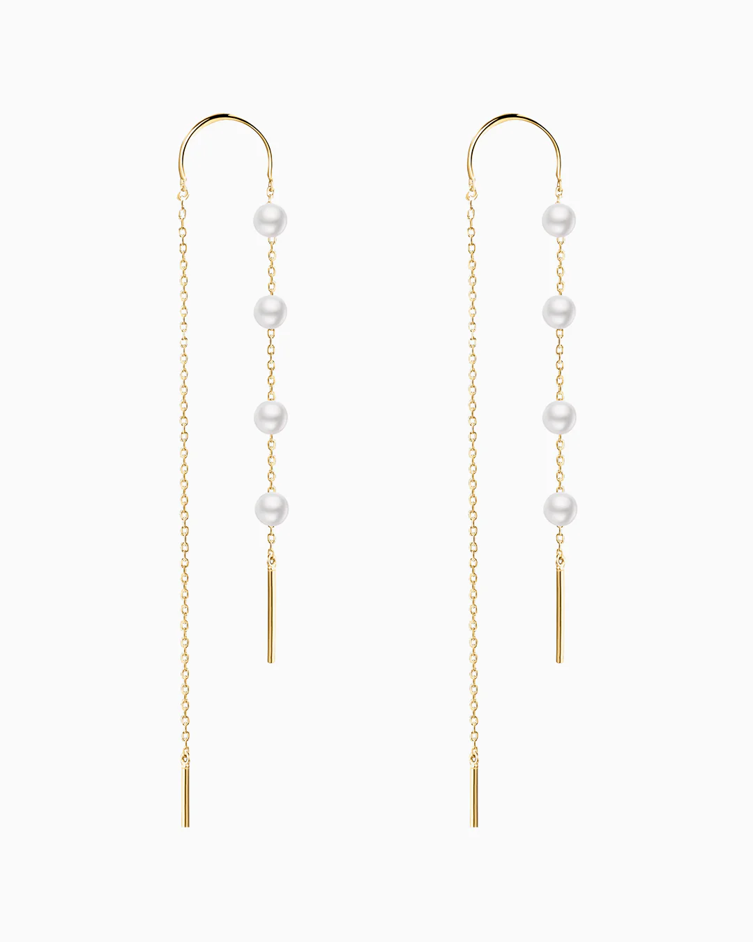 Pendientes Mabi Blet Pendulum de Perlas en Oro Amarillo de 18 Kt - Image 4