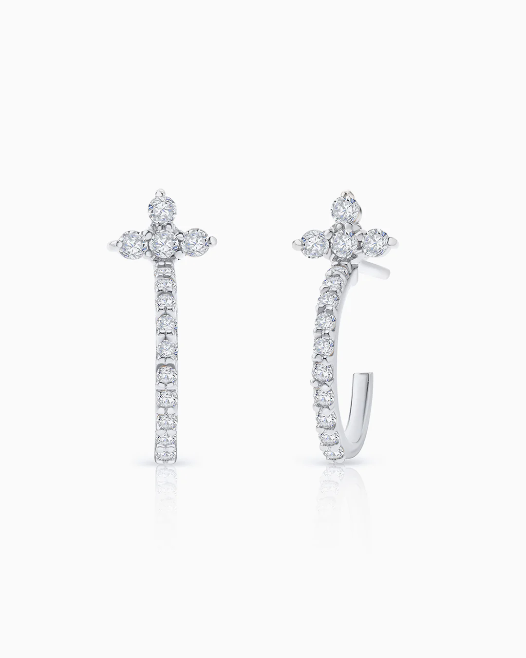 Pendientes Milett de Diamantes en Oro Blanco de 18 Kt