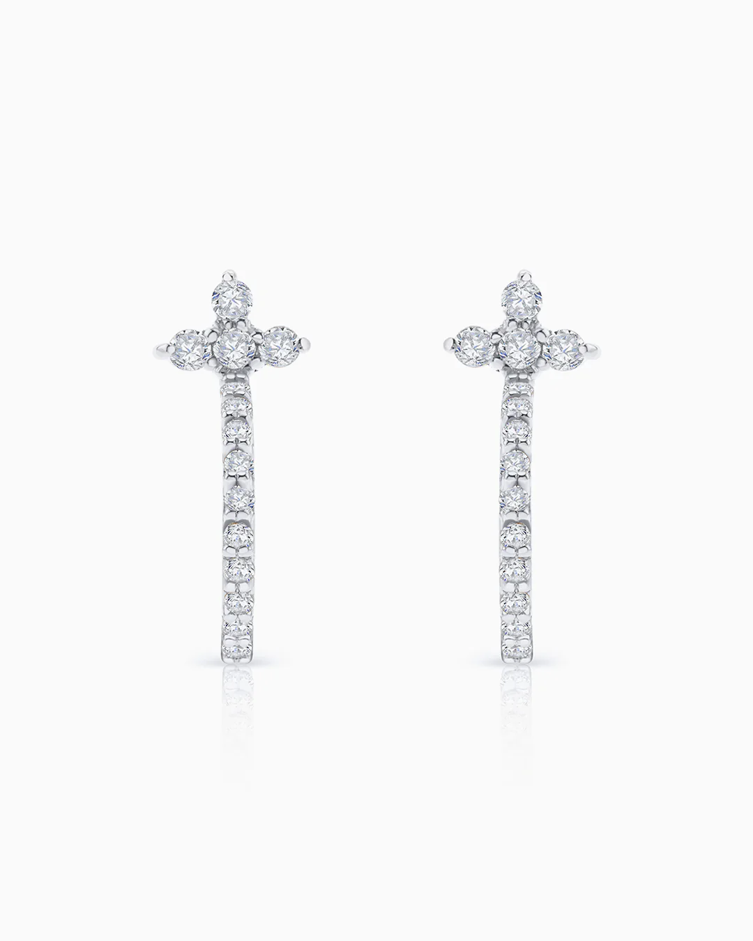 Pendientes Milett de Diamantes en Oro Blanco de 18 Kt - Image 3