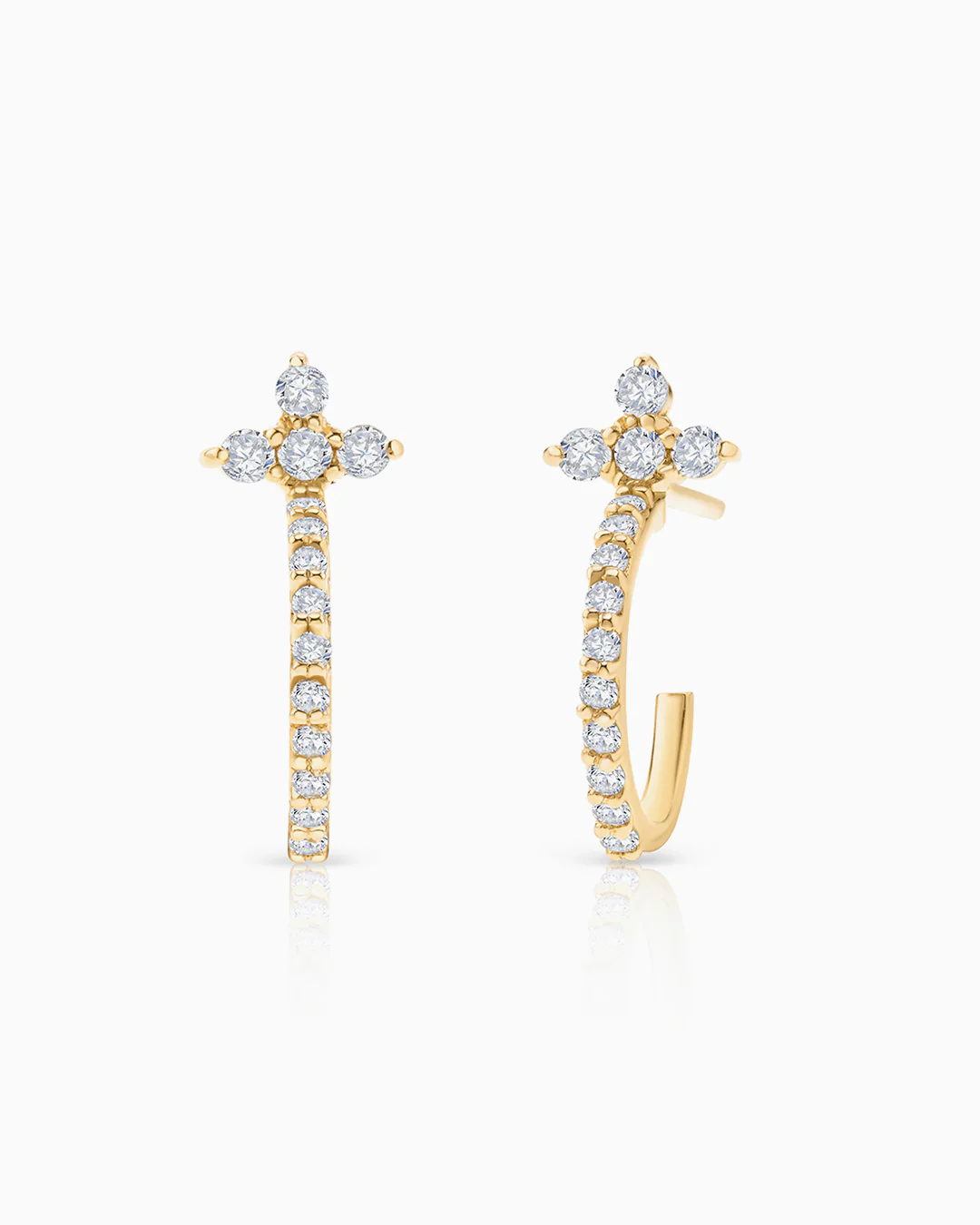 Pendientes Milett de Diamantes en Oro Amarillo de 18 Kt