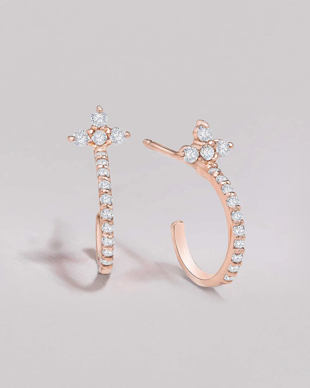 Pendientes Milett de Diamantes en Oro Rosa de 18 Kt - Image 4