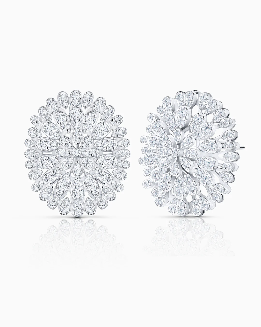 Pendientes Nala de Diamantes en Oro Blanco de 18 Kt