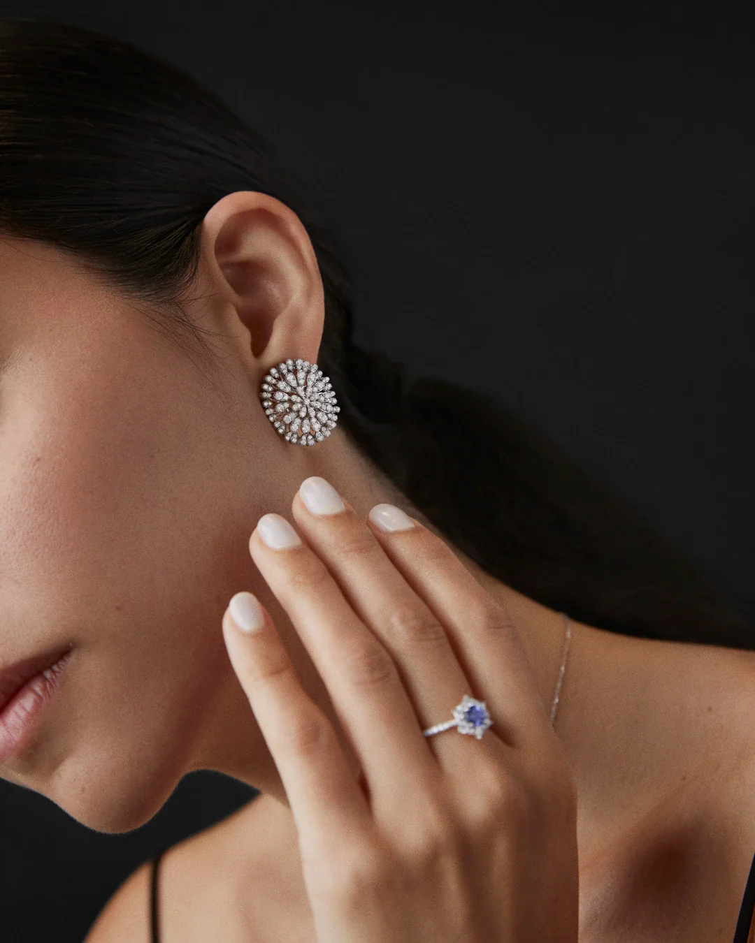 Pendientes Nala de Diamantes en Oro Blanco de 18 Kt - Image 2